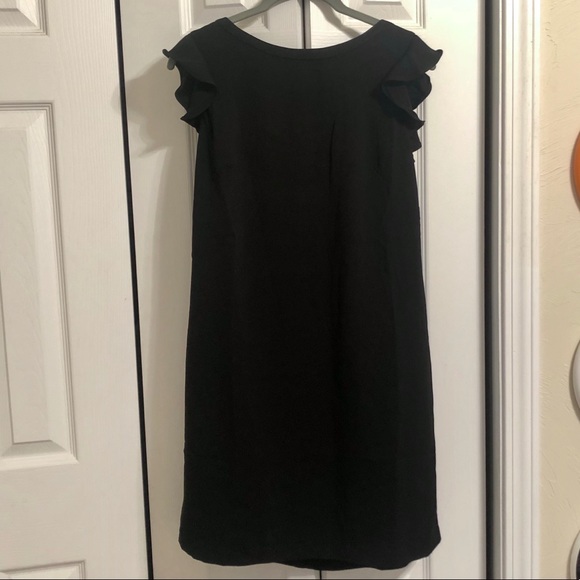 Black Flutter Sleeve Dress - Picture 2 of 7